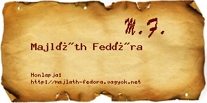 Majláth Fedóra névjegykártya